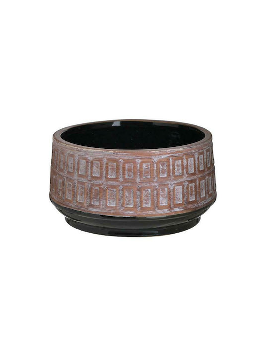 Inart Декоративна купа Керамика Beige-Black 25x25x14см 1бр
