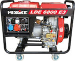 Miyake LDE6800E3 Τριφασική Γεννήτρια Πετρελαίου με Μίζα και Ρόδες 6.8kVA