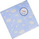 Gamberritos Kids Decke Wickeltücher für Kinderzimmer Wolken Vlies Blau 80x110cm