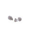 14K White Gold Earrings Diamond Plated