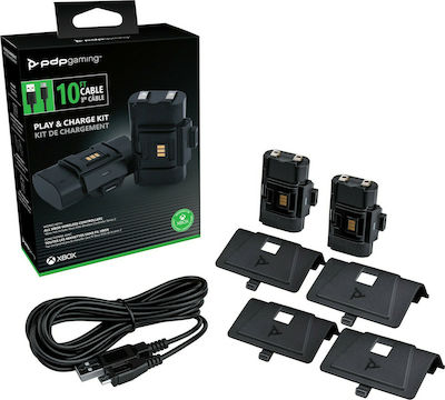 PDP Play & Charge Kit for Xbox One / Xbox Series In Black Colour