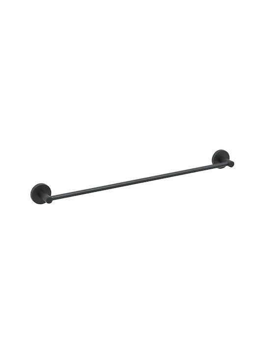 Κολοσσός Emily Single Wall-Mounted Bathroom Rail Black Matt