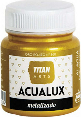 Titan Acualux Metal Liquid Craft Paint Gold for Wood Νερού Μεταλλικών Αποχρώσεων Μπρονζέ No862 75ml