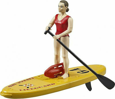 Bruder Miniature Toy Life Guard with Stand Up Paddle for 3+ Years (Various Designs/Assortments of Designs) 1pc 62785