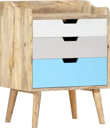 Wooden Mango Bedside Table 47x35x63cm Wooden Mango Bedside Table 47x35x63cm