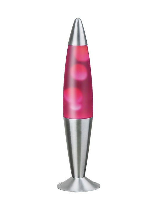 Rabalux Lollipop 2 Dekorative Lampe Lavalampe mit Fassung für Lampe E14 Silber