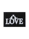 Entrance Mat Carpet with Anti-slip Backing Love Black 40x60cm