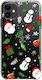 Forcell Winter Christmas Mix Umschlag Rückseite Silikon Mehrfarbig (iPhone 12 mini)