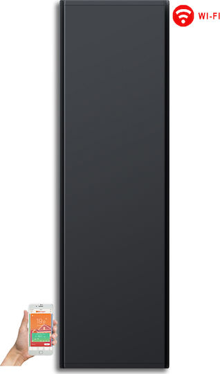 Radialight Icon 15 Convector Heater Wall 1500W with Electronic Thermostat and WiFi 45x150cm Gray