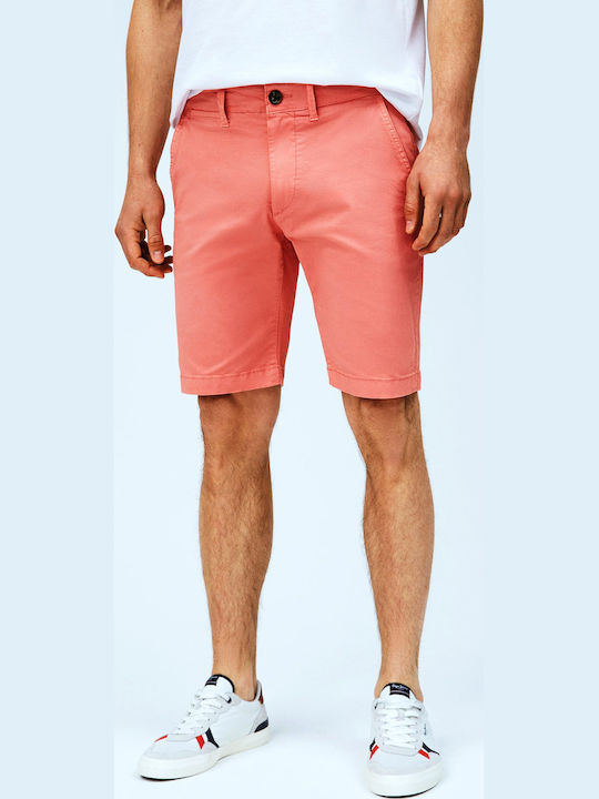Pepe Jeans Mc Queen Ανδρική Βερμούδα Chino Ροζ