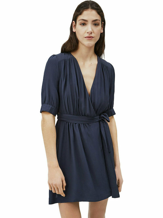 Pepe Jeans Juncal Mini Dress Wrap Dark Blue