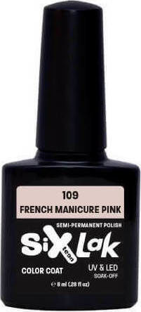 Sixteen Cosmetics SixLak Ημιμόνιμο Βερνίκι Νυχιών French Manicure Pink 109 8ml