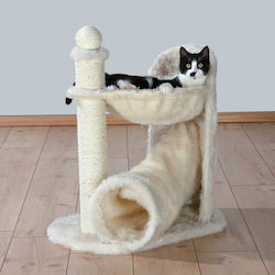Trixie Gandia Cat Scratching Post Cat Tree με Τούνελ Κρεμ In Beige Colour 40x60x68 cm 44551