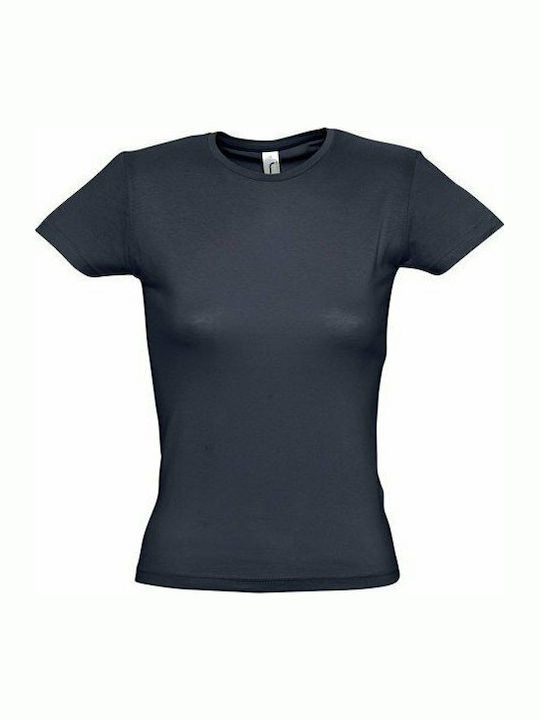 Sol's Miss Γυναικείο Διαφημιστικό T-shirt Κοντομάνικο σε Navy Μπλε Χρώμα