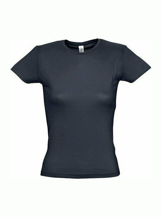 Sol's Miss Women's Short Sleeve Promotional T-Shirt Navy Blue