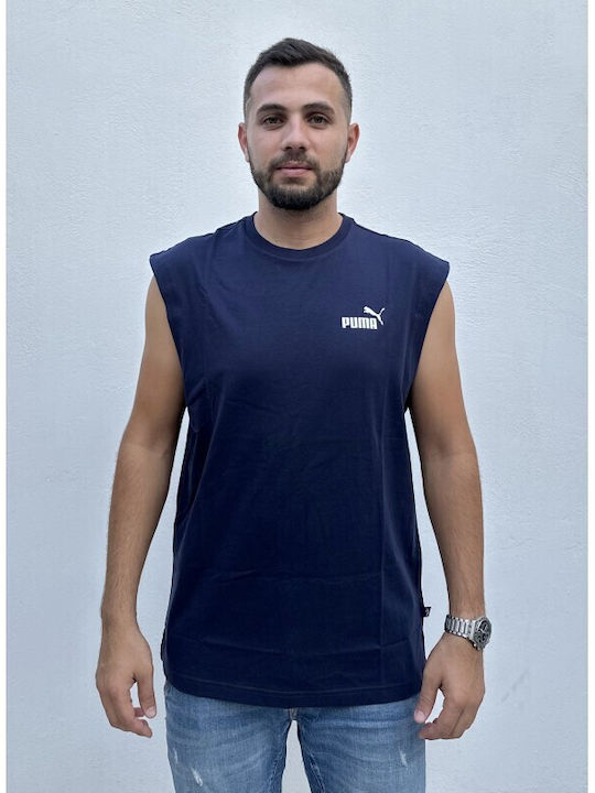 Puma Essentials Ανδρική Μπλούζα Αμάνικη Navy Μπλε