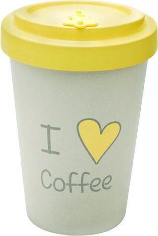 Woodway I Love Coffee Mug Bamboo Gray 400ml