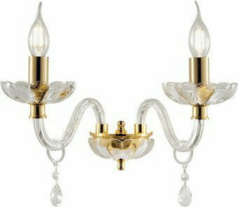 Ondaluce Classic Lamp Wall with Socket E14 Transparent 35x25x25cm