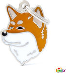 My Family Shiba Inu Dog ID Tag Brown