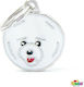 My Family Bichon Frise Etichetă Pentru Identificarea Câinelui Albă Metalică Personalizată