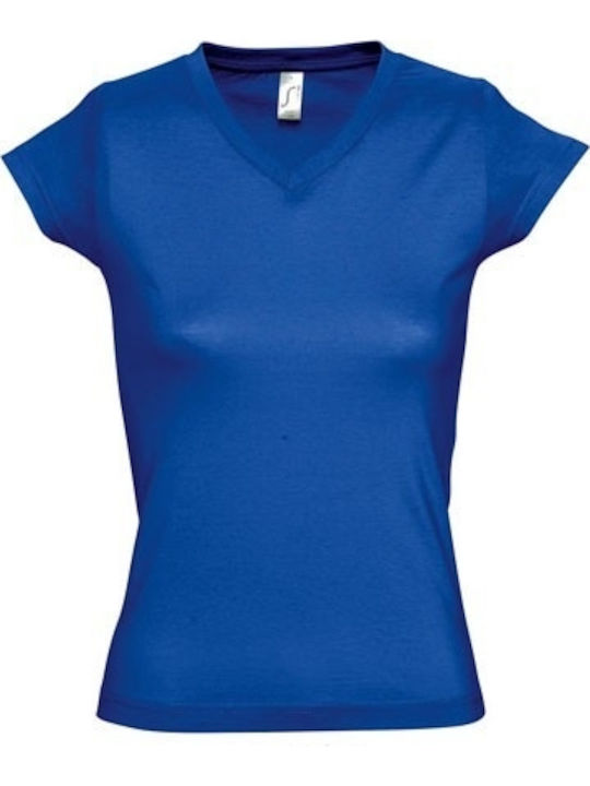 Sol's Moon Γυναικείο Διαφημιστικό T-shirt Κοντομάνικο Royal Blue