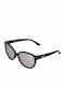 4F Unisex Sonnenbrille mit Schwarz Kunststoff Gestell und Schwarz Spiegel Linse H4L21-OKU064-56S