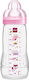 Mam Plastikflasche Easy Active Baby Bottle Gegen Koliken mit Silikonsauger für 4+ Monate Pink 330ml 1Stück 361S