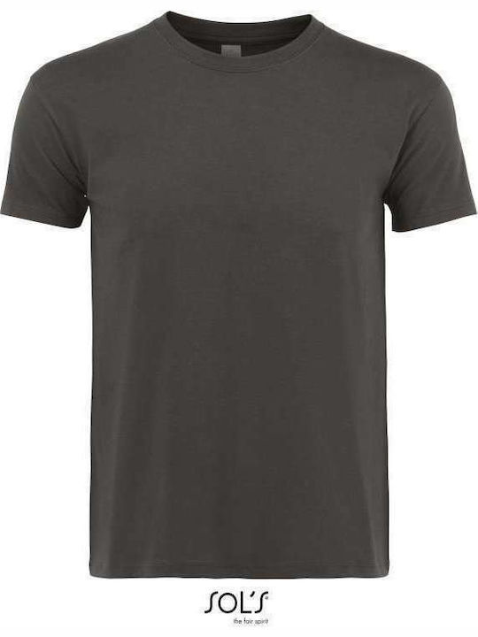 Sol's Regent Ανδρικό Διαφημιστικό T-shirt Κοντομάνικο Dark Grey