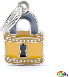 My Family Dog ID Tag Gold Metal Personalization