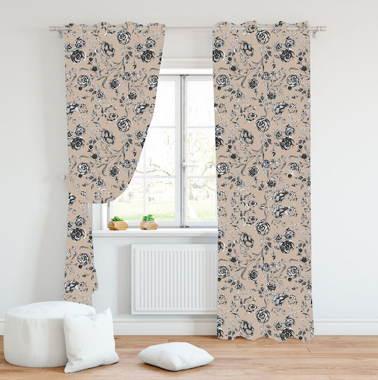 Mc Decor Κουρτίνα με Τρουκς 340 Μπεζ 140x280εκ.