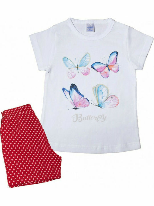Pretty Baby Kinder Schlafanzug Sommerlich Weiß