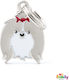 My Family Friends Shih Tzu Dog ID Tag Gray Meta...