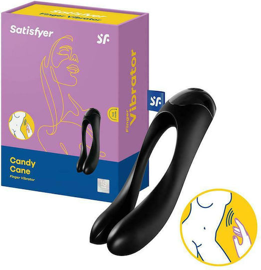 Satisfyer Candy Cane Finger Vibrator Vibrator Finger 12cm Schwarz | Skroutz  Germany