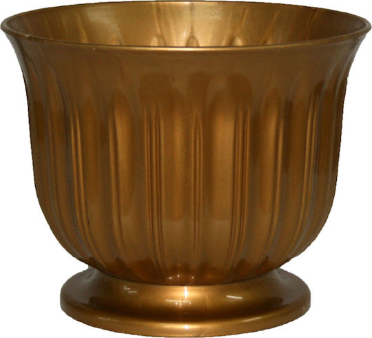 Marhome Donczka Lilia Γλάστρα Πλαστική Χρυσή 16x16x14εκ.