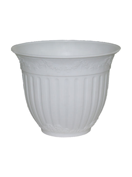 Marhome Γλάστρα Donczka Winogron Flower Pot 38x33cm in White Color 09-00-166