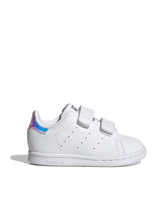 Adidas Παιδικά Sneakers Stan Smith με Σκρατς Cloud White / Silver Metallic