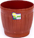 Viosarp Γλάστρα με Ενσωματωμένο Πιάτο 2.25lt Flower Pot in Red Color 8046643