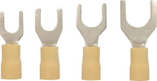 Adeleq Insulated Spade Terminal Φ5mm Yellow 100pcs 12-51365