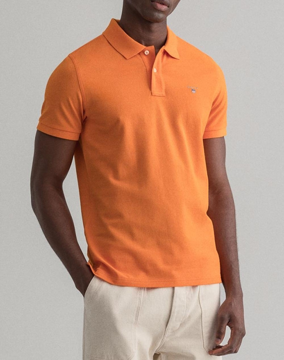 Gant Polo Short Sleeve Blouse Orange 2210-806 - Main Image