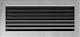 Kratki 37SZ Fresh Ορθογώνια Περσίδα Τζακιού 37x17cm Inox
