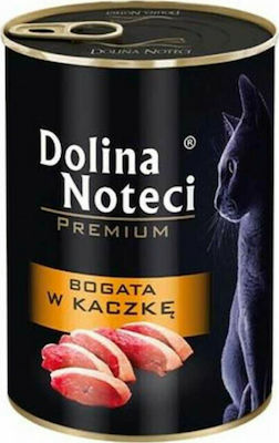 Dolina Noteci Premium Nasses Katzenfutter für Katze in Dose mit Ente 400gr