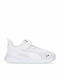 Anzarun Lite AC Kids Sports Shoes Running with Hoop & Loop Closure White