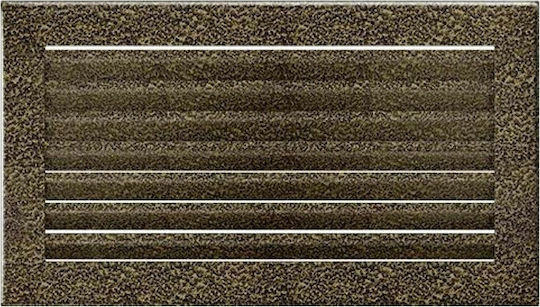 Kratki Rectangular Fireplace Air Shutter Gold Fresh 30x17cm