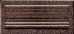 Kratki Rectangular Fireplace Air Shutter Copper 37x17cm