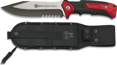 K25 Tactical Knife Red with Blade made of Stainless Steel