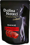 Dolina Noteci Premium Sterilised Nasses Katzenfutter für Katze in Beutel mit Rindfleisch 85gr