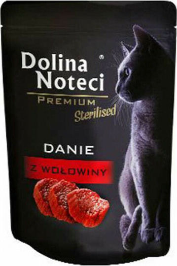 Dolina Noteci Premium Sterilised Υγρή Τροφή για Ενήλικες Γάτες σε Φακελάκι με Βοδινό χωρίς Σιτηρά 85gr