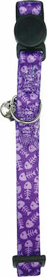 Pet Interest Fish Flock Cat Collar 1x20-35εκ. Purple 10mm x 20-35cm