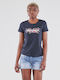 Pepe Jeans Women's T-shirt Floral Navy Blue