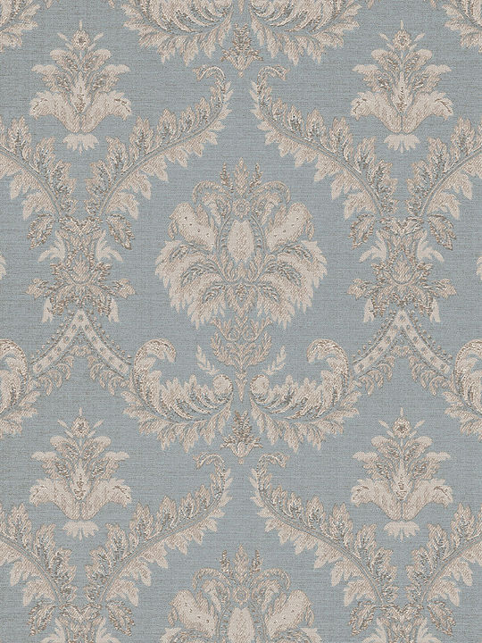 Wallpaper Damaschi Vinyl Blue L1005xW53cm